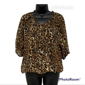 EXPRESS Leopard Print Blouse